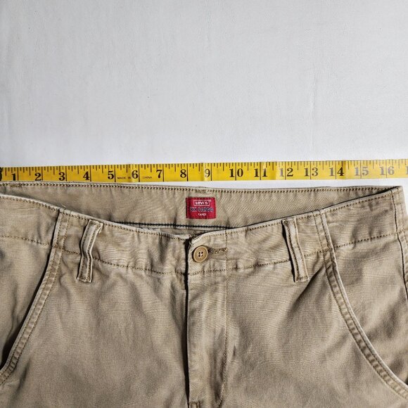 Levis XX Cargo Taper Pants Mens 31x30 Tan Pockets Utility Skater‎ Grunge - Picture 9 of 16